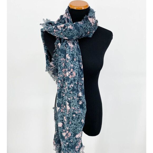 Melrose and Market Dark Gray Pink Splatter Multi Colored Lightweight Scarf NWT - Picture 3 of 6